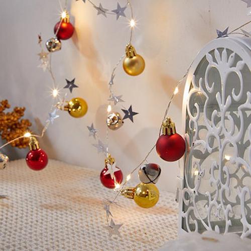 早割、期間限定　イルミネーションライト　ストリングライト　クリスマス　ライト　20 LED 電池式　/サンタクロース 3M　/松葉松かさ 2.4M　/鈴 3M |  | 08