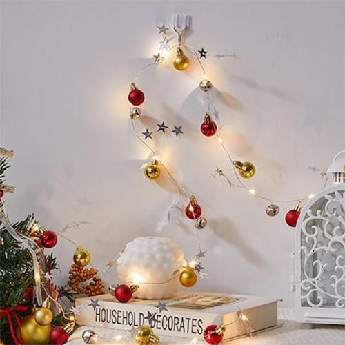 イルミネーションライト　ストリングライト　クリスマス　ライト　20 LED 電池式　/サンタクロース 3M　/松葉松かさ 2.4M　/鈴 3M |  | 10