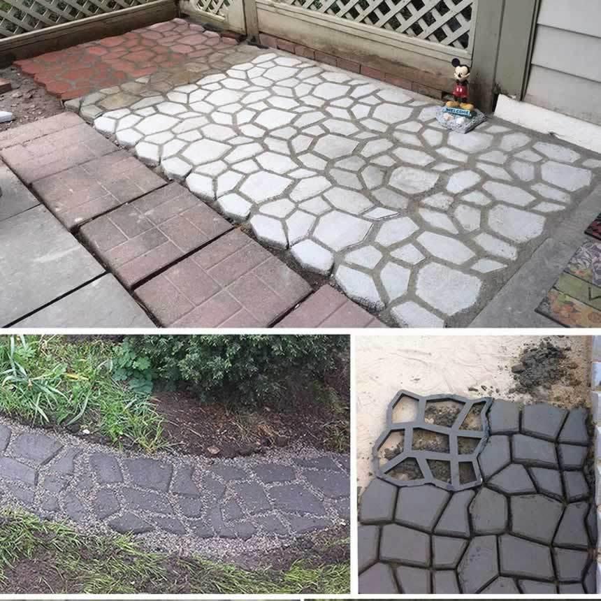 コンクリート 用 型枠 ガーデニング モールド 遊歩道 景観コンクリート 舗装 Diy 庭づくり プラスチック製 庭石 石畳 単品konkurito C Ki0319 16a アルファスペース 通販 Yahoo ショッピング