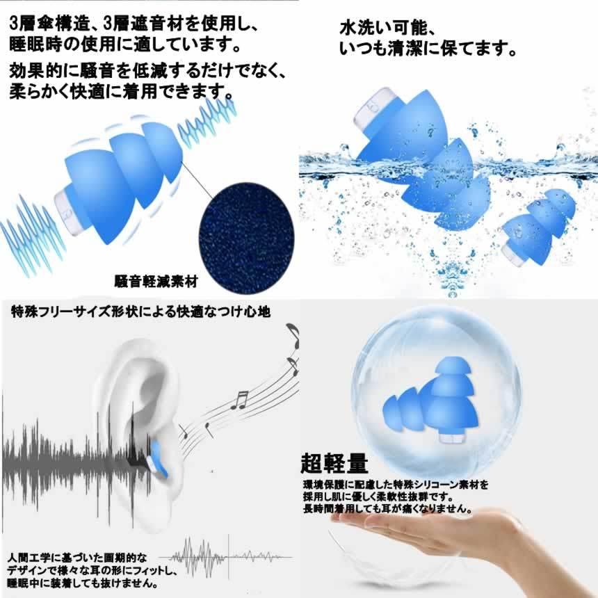 3層構造耳栓 騒音 耳せん 最強 安眠 防音 睡眠用 水泳用 ライブ用 遮音 快眠 飛行機 旅行 大人 子供 水洗い シリコン ケース付き Earsenb C Ki0413 11a アルファスペース 通販 Yahoo ショッピング
