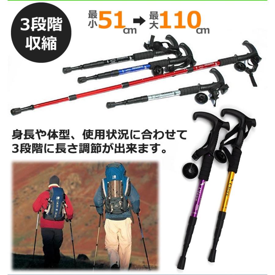 高級品 トレッキングポール ウォーキングポール 登山 ストック ステッキ杖 軽量 2本セット 2 Tkp Wantannas Go Id