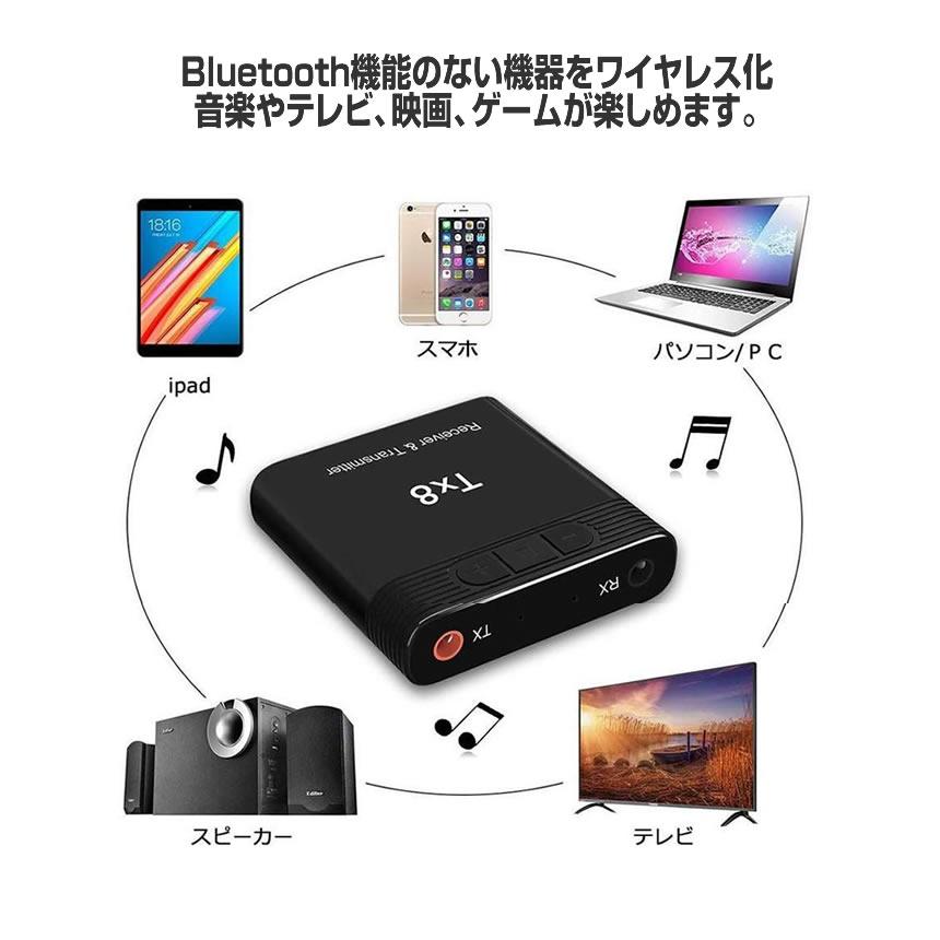 トランスミッター Bluetooth5.0 送信機 受信機 レシーバー テレビ スピーカー DJBLUE｜aspace｜03