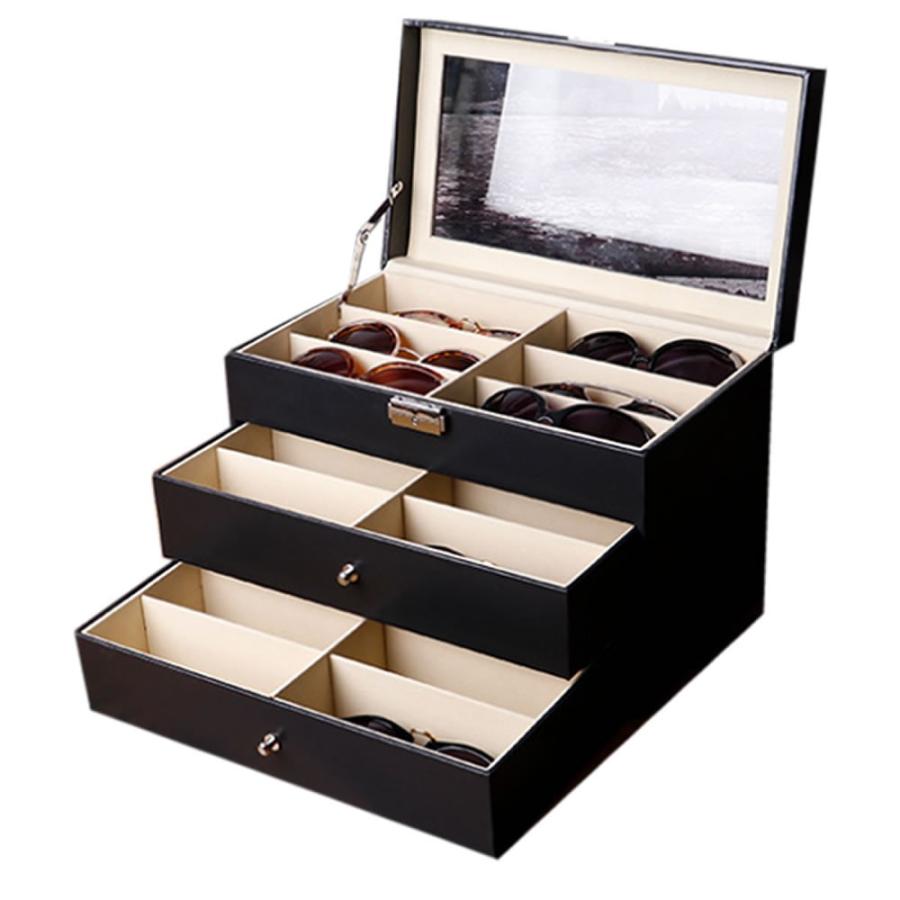 メガネ サングラス 収納ケース 18本用 ボックス コレクションケース 二段式 整理 保護 インテリア お洒落 贈り物 Megasanshu 18 Mg1010 23a アルファスペース 通販 Yahoo ショッピング