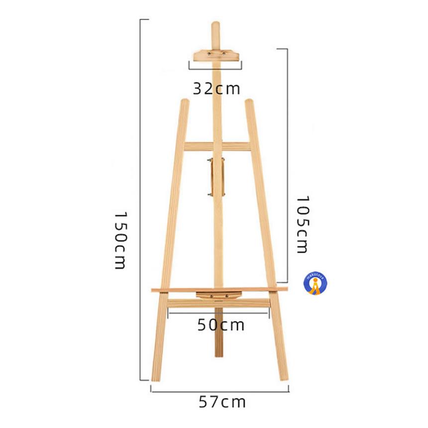 イーゼル スタンド ナチュラル 胡桃色 木製イーゼル 150CM 高さ調節