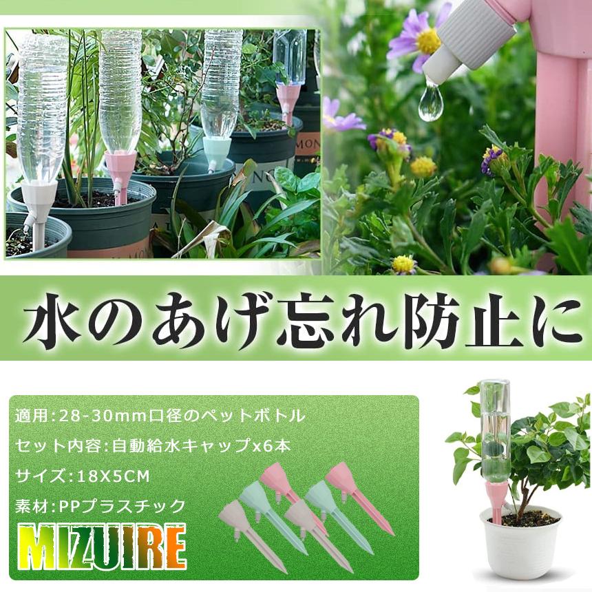 水やり当番 12個セット 観葉植物 自動水やり器 自動給水器 自宅 植木鉢 植物 留守中 園芸 盆栽 栄養 木 6-MIZUIRE｜aspace｜11