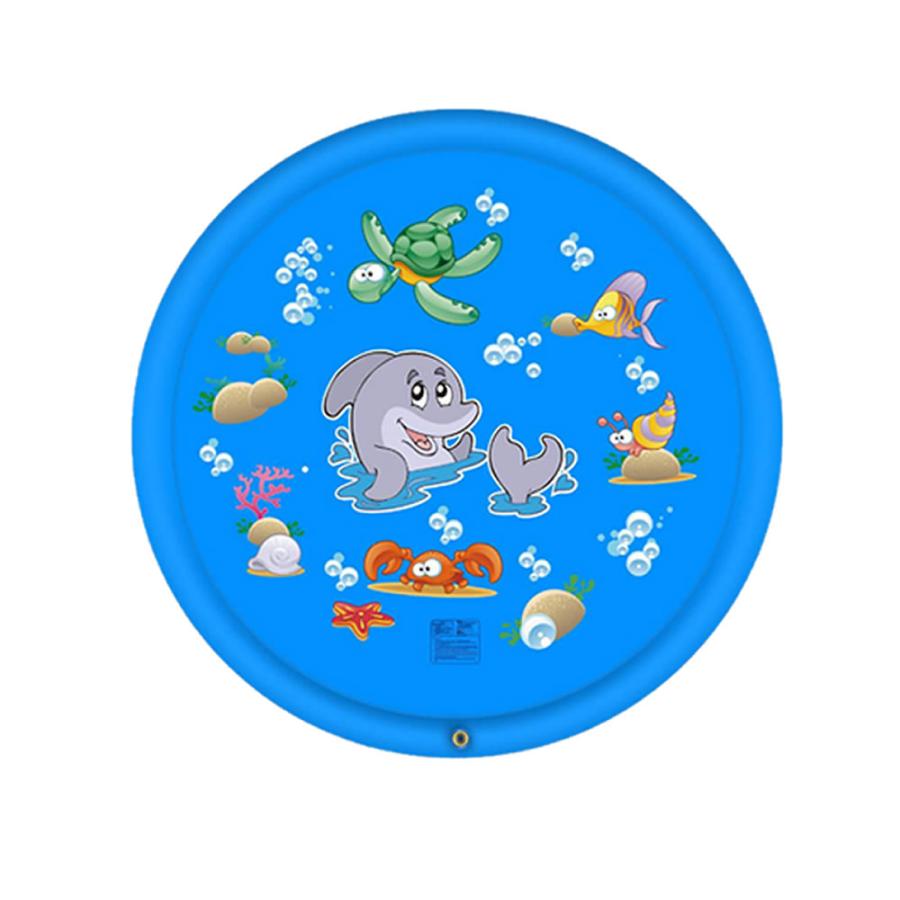 水スプレーマット ブルー 噴水マット おもちゃ プレイマット ビニール プール 子供 キッズ 水遊 1.7m SPMATTE-BL｜aspace｜06