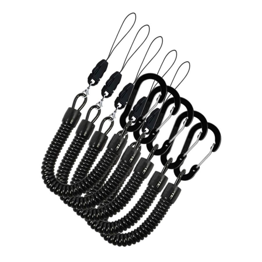 コードストラップ 5本セット コイルストラップ 伸びる 太めタイプ