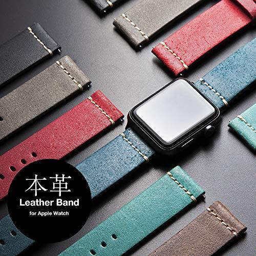 高知インター店 アップルウォッチ バンド 革 イタリアンレザー For Apple Watch ベルト おしゃれ ブランド 42mm 44mm グリーン ブラック コンビニ受取対応商品 Turningheadskennel Com