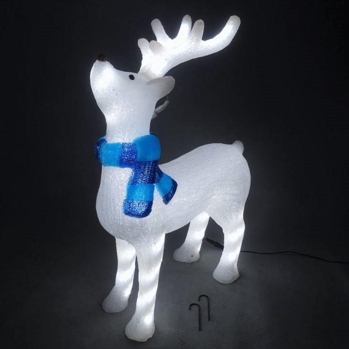 メーカー直売 見上げるポーズが可愛いいトナカイのイルミネーション 屋外仕様 カラークリスタルモチーフ Ledイルミネーション 高さ６５ｃｍ 見上げるトナカイ 大サイズ 屋外照明