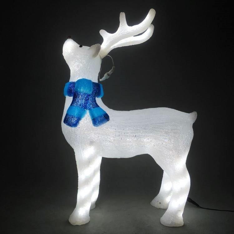 メーカー直売 見上げるポーズが可愛いいトナカイのイルミネーション 屋外仕様 カラークリスタルモチーフ Ledイルミネーション 高さ６５ｃｍ 見上げるトナカイ 大サイズ 屋外照明