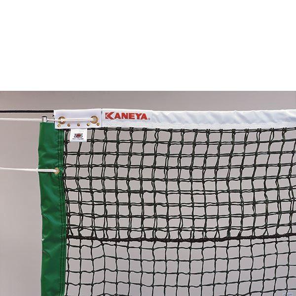 カネヤ(KANEYA) 硬式テニスネット（上部ダブルネット・周囲テープ・全天候型）ダイニーマ K-1228DY BK 黒