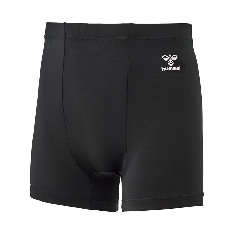【1点までメール便可】 [hummel]ヒュンメル 一分丈スパッツ (HAP6042P)(90) ブラック[取寄商品] | hummel