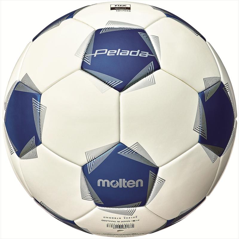 [molten]モルテン サッカーボール 国際公認球・検定5号球 ペレーダ5000 土用 (F5K5001) スノーホワイトパール×メタリックブルー[取寄商品] | molten | 01