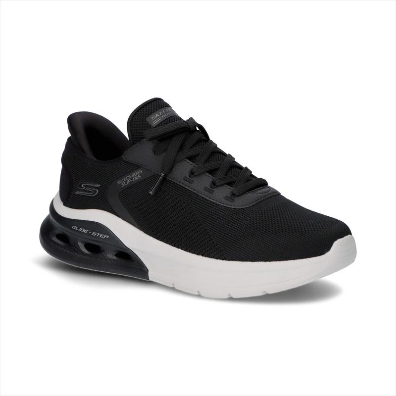 SKECHERS（スケッチャーズ） メンズスリップインズシューズ BOBS ARC WAVES 2.0 (118317)(BLK) ブラック ...