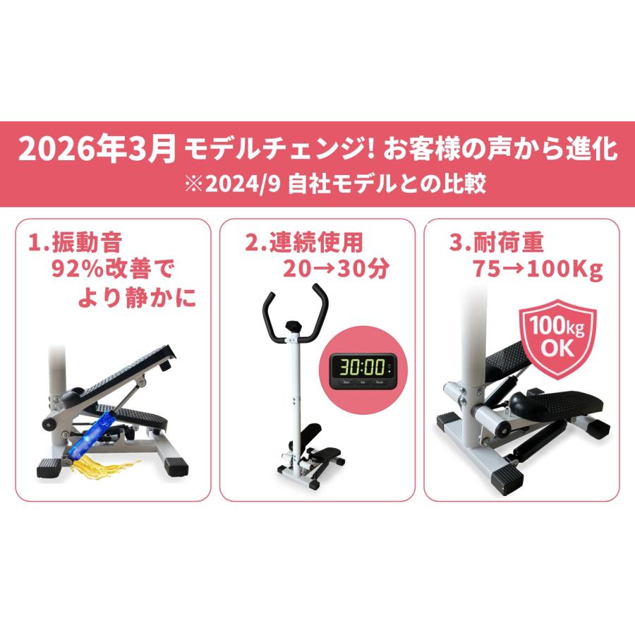 理学療法士監修】 ステッパー ハンドル付き Aspiracoin ｜ 静音