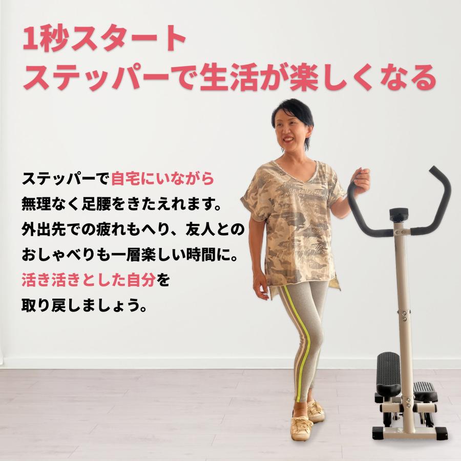 理学療法士監修】 ステッパー ハンドル付き Aspiracoin ｜ 静音