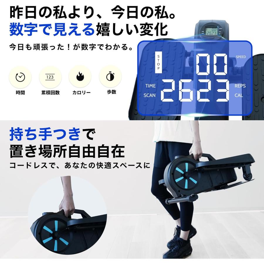 理学療法士監修】 エアロバイク ステッパー Aspiracion ｜ 静音