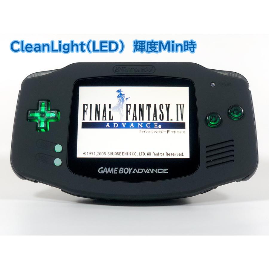 ゲームボーイアドバンス RetroSixプレステージカスタム Funnyplaying IPS マットブラックｘCleanLght(LED)緑+バッテリー内蔵可能 送料無料 |  | 01