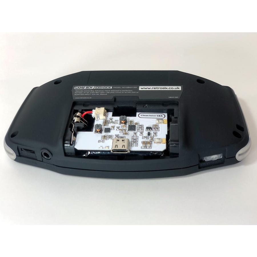 ゲームボーイアドバンス  RetroSix Funnyplaying IPS プレステージシリーズ　マットブラックｘCleanLght(LED)SFC風　バッテリー内蔵 送料無料 |  | 05
