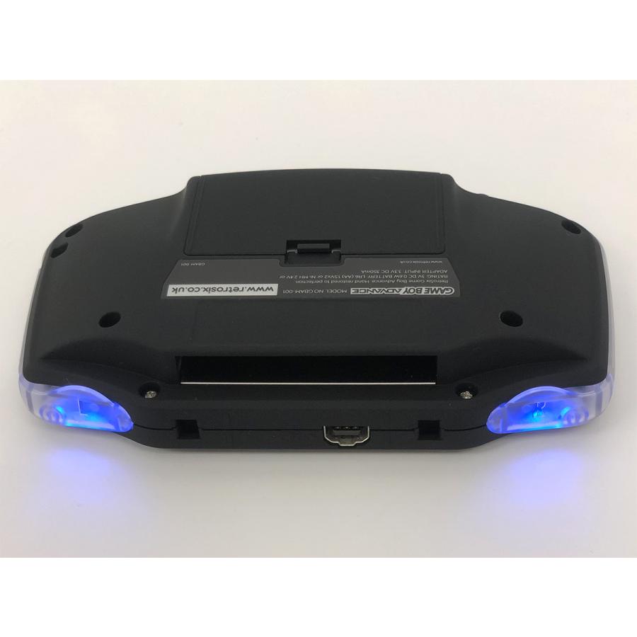 ゲームボーイアドバンス RetroSixプレステージカスタム Funnyplaying IPS マットブラックｘCleanLght(LED)青+バッテリー内蔵可能 送料無料 |  | 06