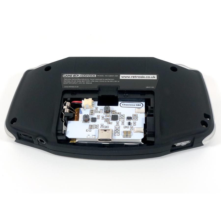 ゲームボーイアドバンス  RetroSix フルカスタム Funnyplaying IPS プレステージシリーズ　マットブラックｘCleanLght(LED)SFC風　+バッテリー内蔵可 送料無料 |  | 04