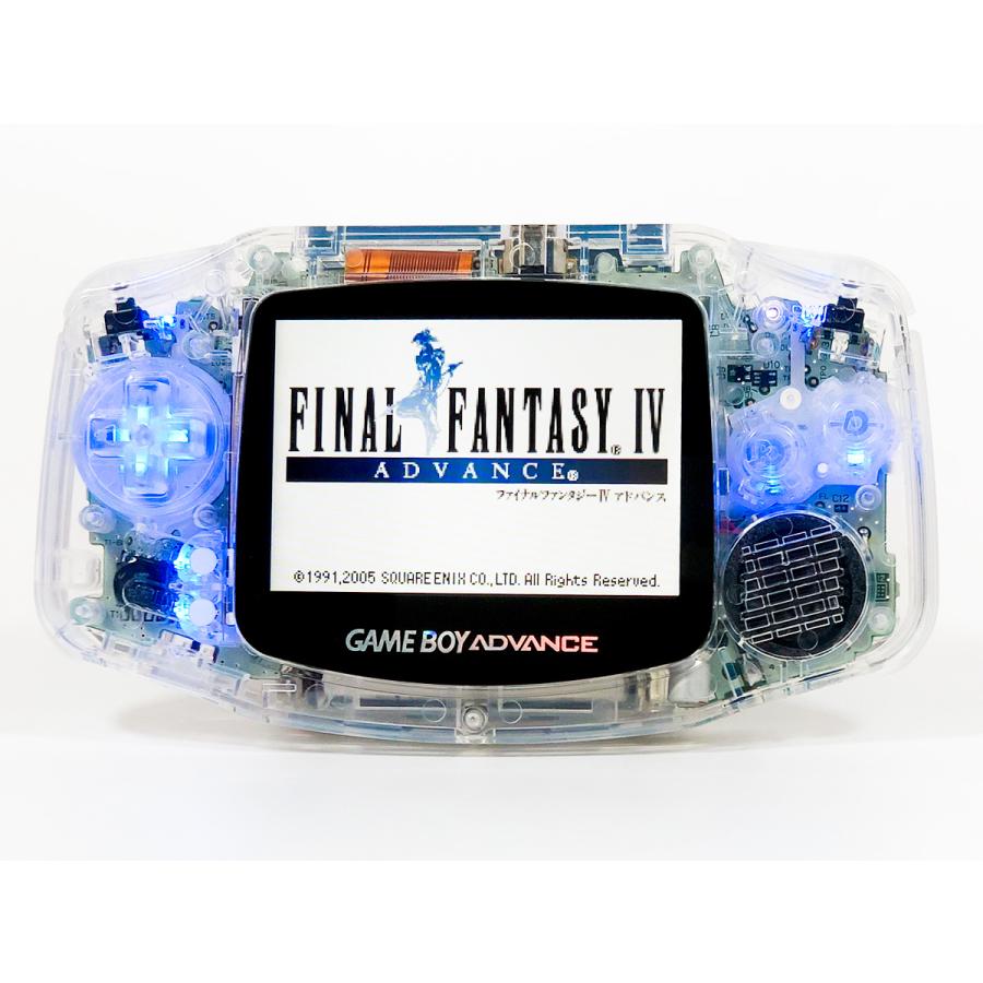 ゲームボーイアドバンス  RetroSix フルカスタム Funnyplaying IPS プレステージシリーズ　クリスタルクリアｘCleanLight(LED)青　バッテリー内蔵可能　送料無料 |  | 01