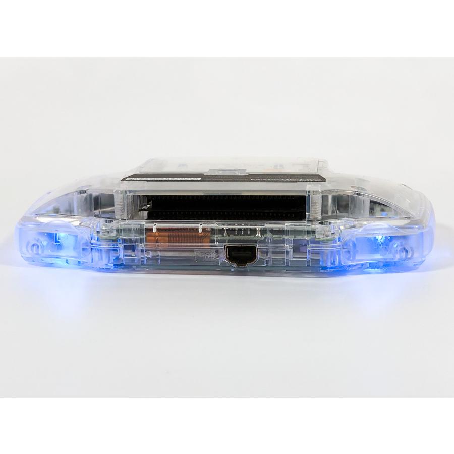ゲームボーイアドバンス  RetroSix フルカスタム Funnyplaying IPS プレステージシリーズ　クリスタルクリアｘCleanLight(LED)青　バッテリー内蔵可能　送料無料 |  | 06
