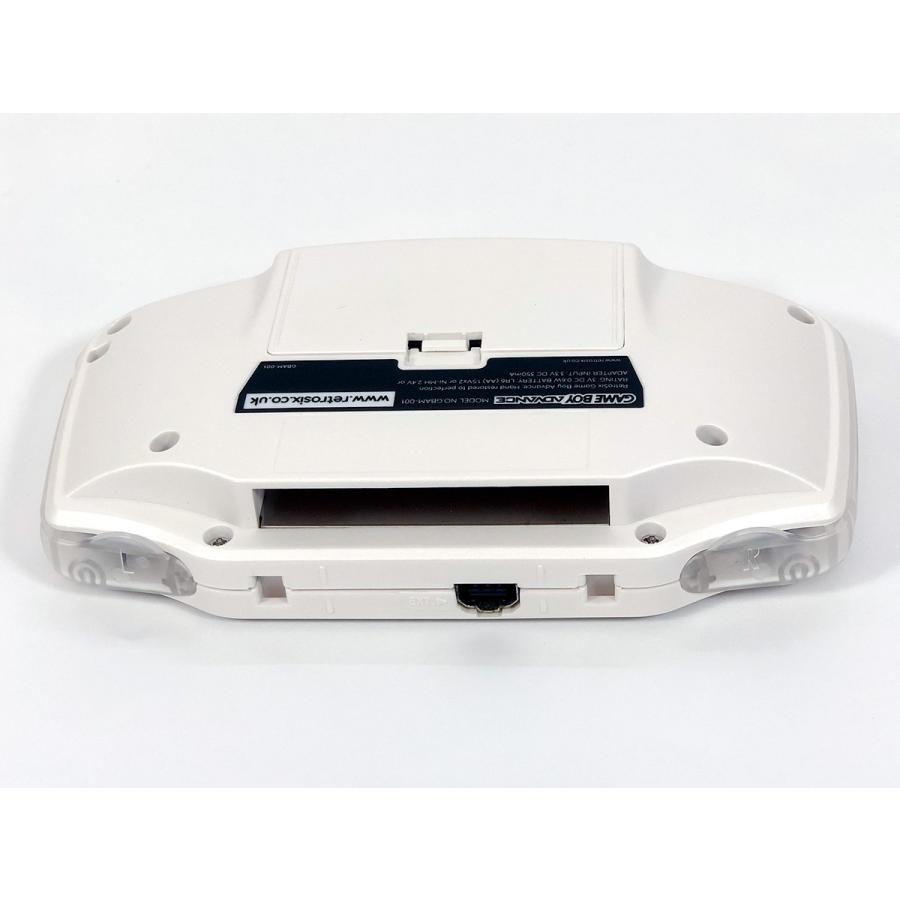 ゲームボーイアドバンス  RetroSixシェル フルカスタム Funnyplaying IPS プレステージシリーズ　パールホワイトｘCleanLight(LED)青　バッテリー内蔵　送料無料 |  | 04