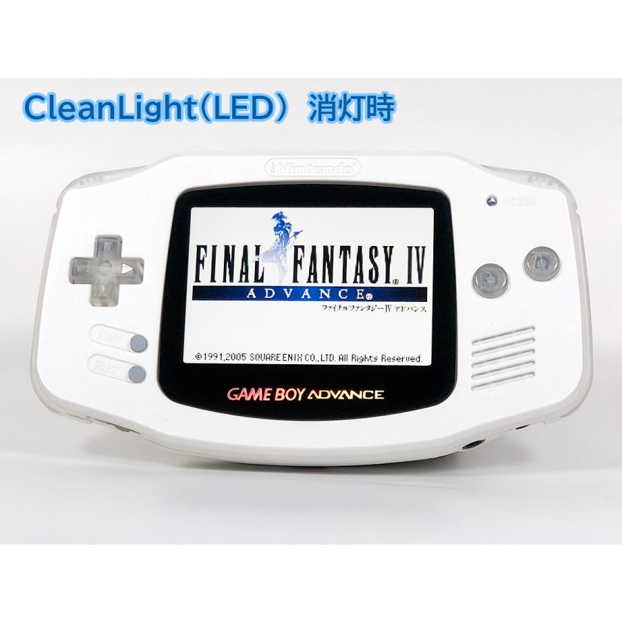 ゲームボーイアドバンス  RetroSixシェル フルカスタム Funnyplaying IPS プレステージシリーズ　パールホワイトｘCleanLight(LED)紫　バッテリー内蔵　送料無料 |  | 01