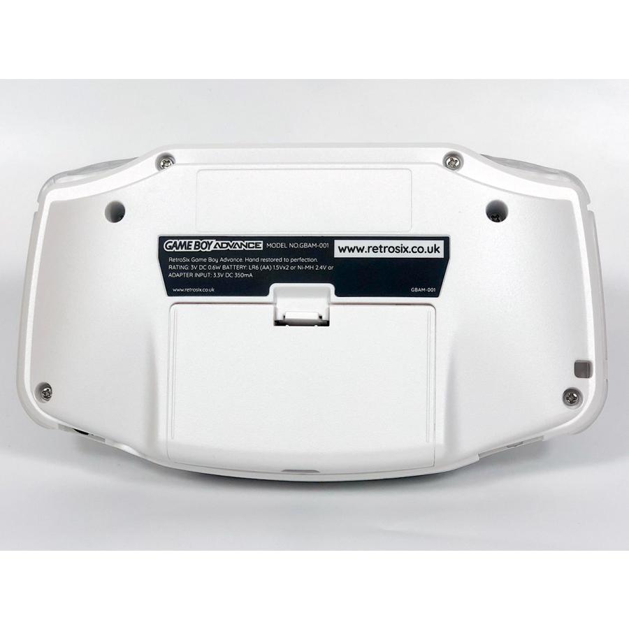 ゲームボーイアドバンス  RetroSixシェル フルカスタム Funnyplaying IPS プレステージシリーズ　パールホワイトｘCleanLight(LED)紫　バッテリー内蔵　送料無料 |  | 02