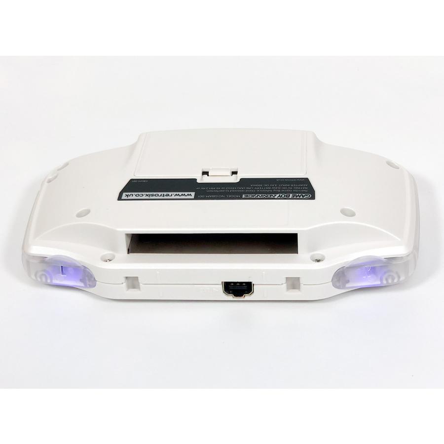 ゲームボーイアドバンス  RetroSixシェル フルカスタム Funnyplaying IPS プレステージシリーズ　パールホワイトｘCleanLight(LED)紫　バッテリー内蔵　送料無料 |  | 05