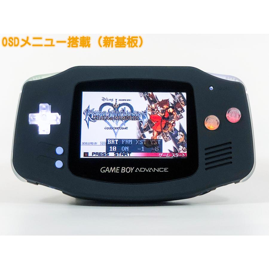 ゲームボーイアドバンス  RetroSix フルカスタム Funnyplaying ITA TFT プレステージシリーズ　マットブラックｘCleanLght(LED)SFC風　+バッテリー内蔵 送料無料 |  | 01