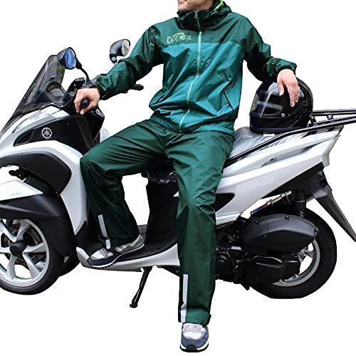 LOGOS リュック 対応 送料無料 新品 メンズ レインスーツ 上下 アディ バックパック 原付 高額売筋 オートバイ スクーター M 自転車 バイク グリーン 防風