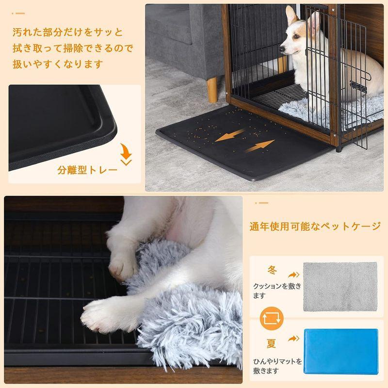 小型犬用ケージ 屋根付き 木製犬小屋 大きい おしゃれ ウッディサークル 室内 うさぎケージ すのこ/トレー付き 幅60cm 屋根付き 木製犬小屋 大きい おしゃれ ウッディサークル 室内 うさぎケージ すのこ/トレー付き 幅60cm