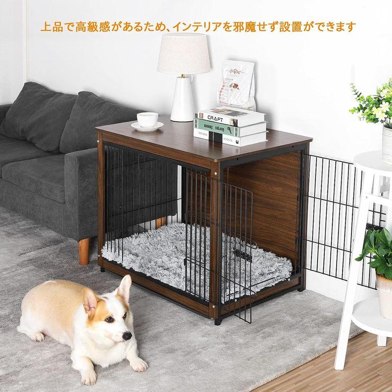 小型犬用ケージ 屋根付き 木製犬小屋 大きい おしゃれ ウッディサークル 室内 うさぎケージ すのこ/トレー付き 幅60cm 屋根付き 木製犬小屋 大きい おしゃれ ウッディサークル 室内 うさぎケージ すのこ/トレー付き 幅60cm