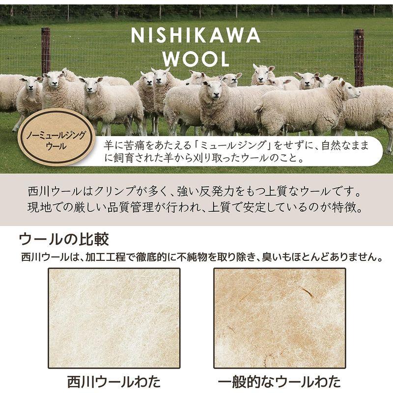 西川 (Nishikawa) クラシノ 敷布団 シングル 畳みやすくて干しやすい 固わたでしっかり支える 抗菌加工 西川ウール ムレにくく快 Nishikawa クラシノ 敷布団 シングル 畳みやすくて干しやすい 固わたでしっかり支える 抗菌加工 西川ウール ムレにくく快