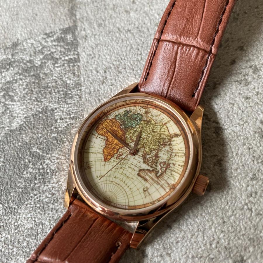 ポルトガルParfois★ゴールドメッシュ腕時計 おしゃれな世界地図 ポルトガルParfois☆ゴールドメッシュ腕時計 おしゃれな世界地図