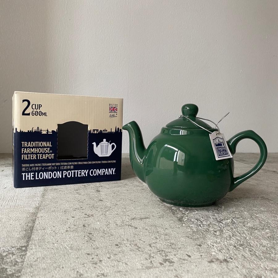 THE LONDON POTTERY COMPANY ファームハウスティーポット2CUP/600ml・green 1082