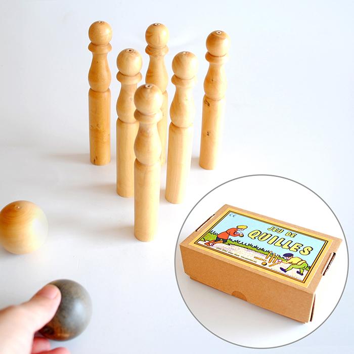 木製玩具 ボーリング / Marc Vidal -Brunoy France- / JEU DE QUILLES・L | 