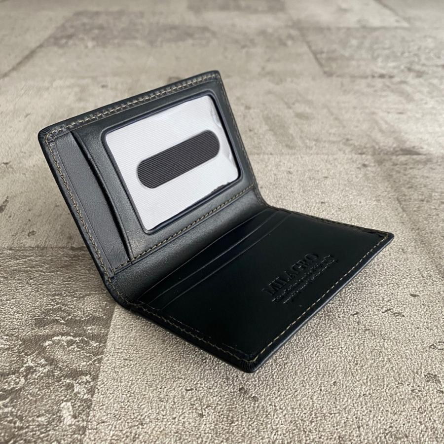 定期入れ付きカードケース NV ネイビー ミラグロ タンポナートレザー イタリアンレザー 87110395 |  | 03