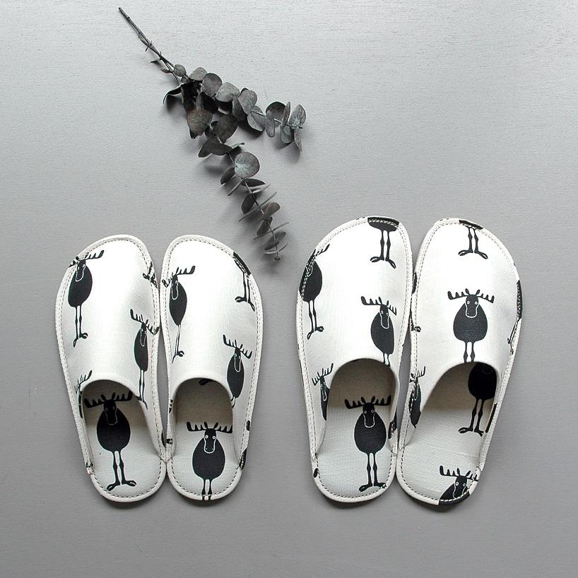 ムーススリッパ ASSEMBLAGE オリジナル スリッパ ムース柄 M23cm-24cm L26cm-27cm 室内履き ヘラジカ シカ 鹿 |  | 01