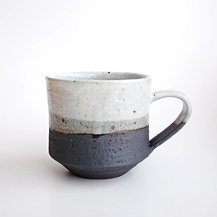 三色砂唐津 切立マグ ハンドメイド マグカップ コーヒーカップ 焼き物