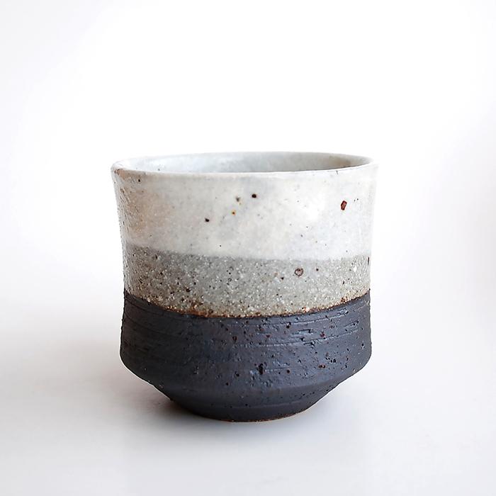 三色砂唐津 切立マグ ハンドメイド マグカップ コーヒーカップ 焼き物