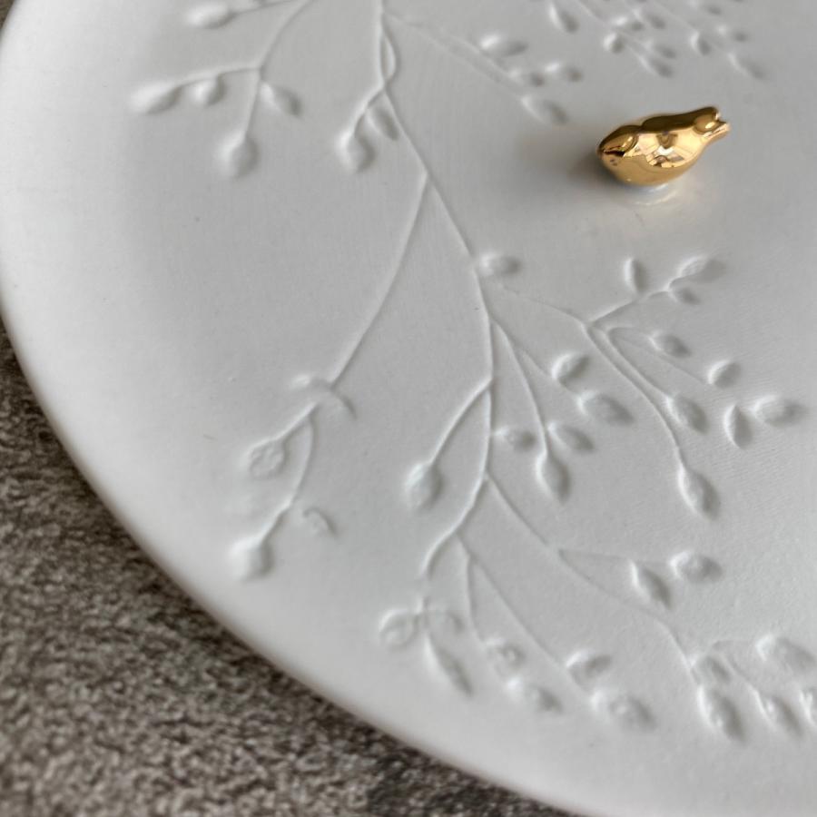 トレイ 皿 金属 とり 骨董 古玩 置物 インテリア 工芸品 美術品 A1751