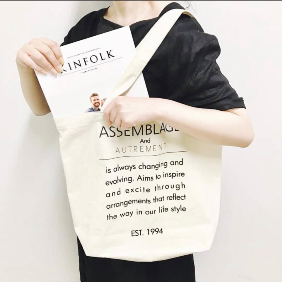 トートバッグ ASSEMBLAGE オリジナル cotton100％ お買い物バッグ ショッピングバッグ エコバッグ |  | 04