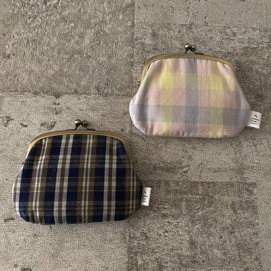 ichi ガマ親子 がま口財布 格子柄 L2 32608588 伊勢木綿 ichishina