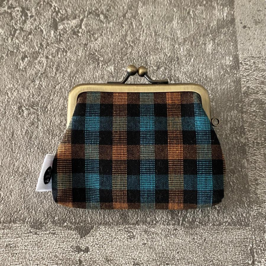 ichi ガマ角 がま口財布 格子柄 S6 32608601 伊勢木綿 ichishina イチシナ | 