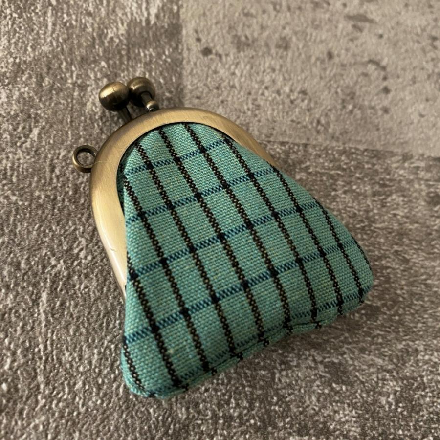 ichi ガマ豆 がま口財布 格子柄 SS9 32600537 伊勢木綿 ichishina イチシナ | 