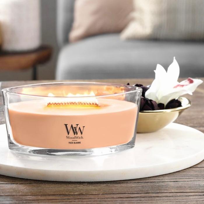 カメヤマキャンドル WoodWick ジャーM（箱付き）アロマキャンドル