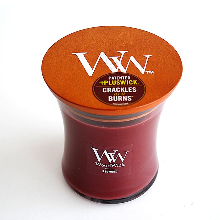 カメヤマキャンドル WoodWick ジャーM（箱付き）アロマキャンドル